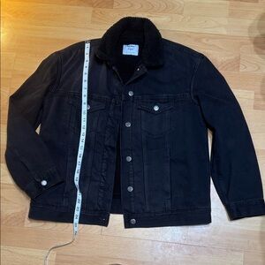 Old Navy Men's Black Jacket with Sherpa Collar